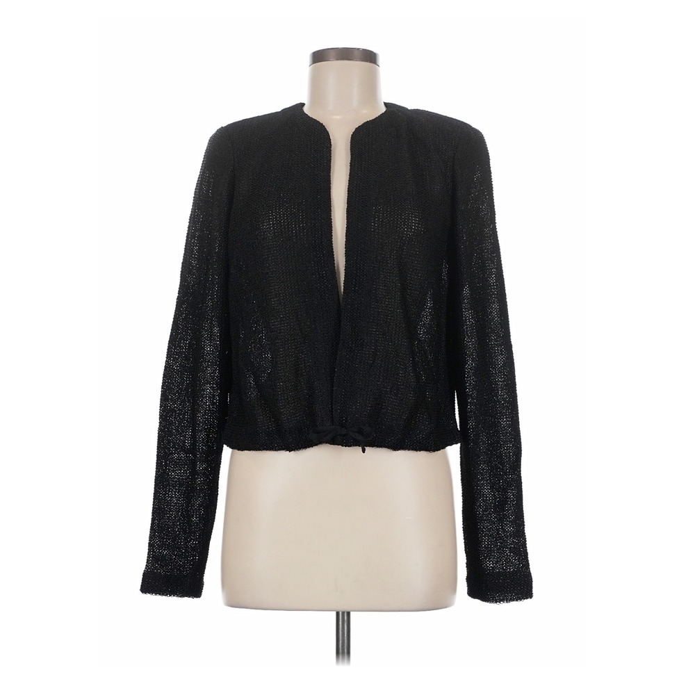 Carlisle Womens Black Textured Bomber Jacket Size 6
